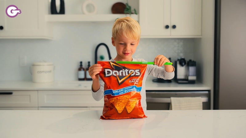 GripStic Bag Sealer. Reusable Chip Clips, Bag Clips For Food. Patented. Airtight & Waterproof Bag Clips for Food Storage. Clip Chip For Chips and Other Food Bags. (6) 11.25" and (6) 13.75" GripStics. - Image 5